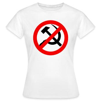 Anti-communisme, anti-socialisme - T-shirt Femme - blanc - Devant - AI Model Female 172 dark (172cm)
