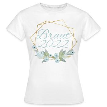 Blue Eucalyptus Boho - Bride 2022 - Women's T-Shirt - white - Front - AI Model Female 172 dark (172cm)