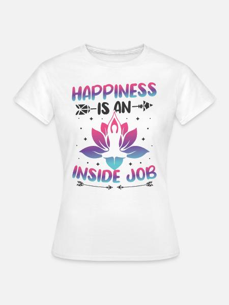 Buntes Namaste Yoga Lotusblume Meditation - Frauen T-Shirt - Weiß