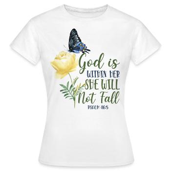Christian Bible Verse Quote - Frauen T-Shirt - Weiß - Vorne - AI Model Female 172 dark (172cm)