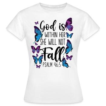 Christian Bible Verse Quote - Frauen T-Shirt - Weiß - Vorne - AI Model Female 172 dark (172cm)