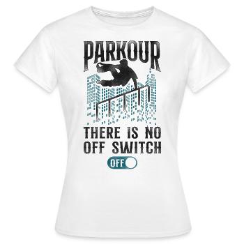 Parkour Free Running Traceur - T-shirt Femme - blanc - Devant - AI Model Female 172 dark (172cm)