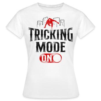 Parkour Free Running Traceur - T-shirt Femme - blanc - Devant - AI Model Female 172 dark (172cm)
