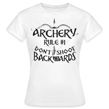 Archery Bow Archer Compound Bow - Frauen T-Shirt - Weiß - Vorne - AI Model Female 172 dark (172cm)