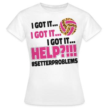 Volleyball Player Team Setter - Women's T-Shirt - white - Front - AI Model Female 172 dark (172cm)