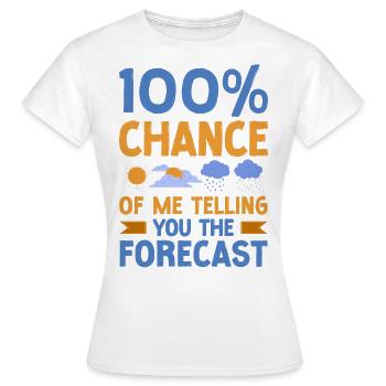 Météorologue Prévisions météorologiques - T-shirt Femme - blanc - Devant - AI Model Female 172 dark (172cm)