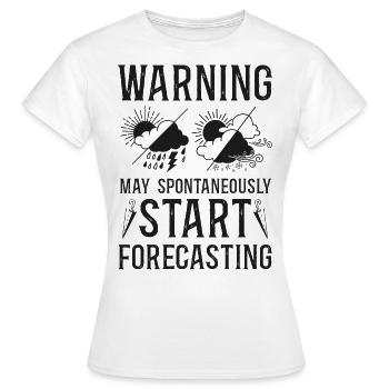 Météorologue Prévisions météorologiques - T-shirt Femme - blanc - Devant - AI Model Female 172 dark (172cm)