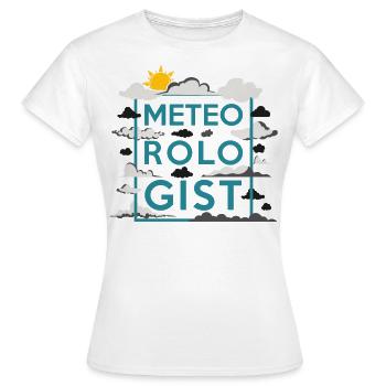 Météorologue Prévisions météorologiques - T-shirt Femme - blanc - Devant - AI Model Female 172 dark (172cm)