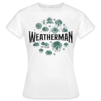 Météorologue Prévisions météorologiques - T-shirt Femme - blanc - Devant - AI Model Female 172 dark (172cm)