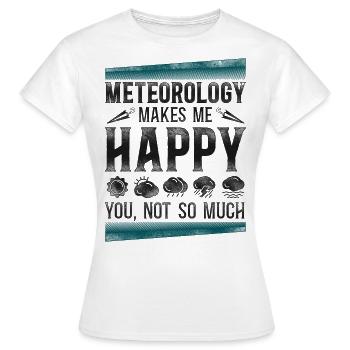 Météorologue Prévisions météorologiques - T-shirt Femme - blanc - Devant - AI Model Female 172 dark (172cm)
