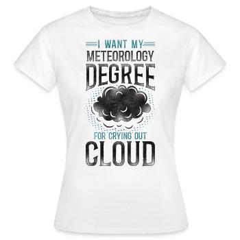 Météorologue Prévisions météorologiques - T-shirt Femme - blanc - Devant - AI Model Female 172 dark (172cm)