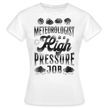 Météorologue Prévisions météorologiques - T-shirt Femme - blanc - Devant - AI Model Female 172 dark (172cm)