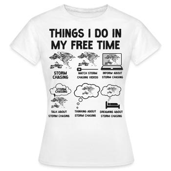Storm Chaser Hurricane Meteorology - Frauen T-Shirt - Weiß - Vorne - AI Model Female 172 dark (172cm)