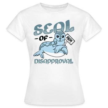 Sceau de rejet dire non. - T-shirt Femme - blanc - Devant - AI Model Female 172 dark (172cm)