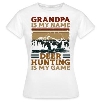 Chasseur de cerfs buck - T-shirt Femme - blanc - Devant - AI Model Female 172 dark (172cm)