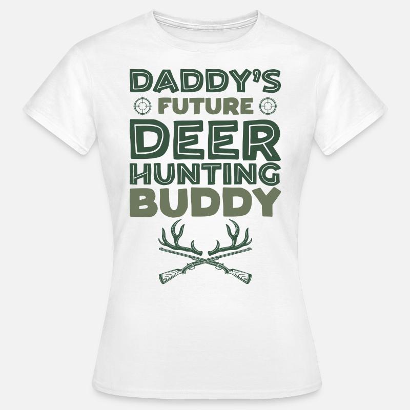 Buck Deer Jagt Hunter Kid - Dame-T-shirt - hvid