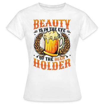 Drôle de buveur de bière - T-shirt Femme - blanc - Devant - AI Model Female 172 dark (172cm)