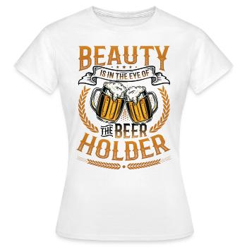 Drôle de buveur de bière - T-shirt Femme - blanc - Devant - AI Model Female 172 dark (172cm)