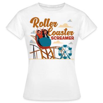 Roller Coaster Roller Coaster - Women's T-Shirt - white - Front - AI Model Female 172 dark (172cm)