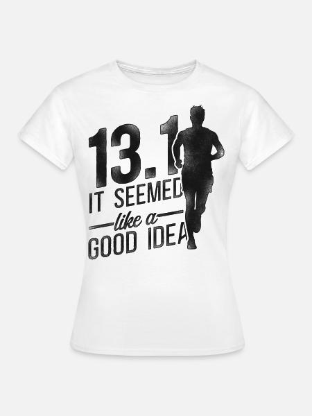 Running Runner Half Marathon Half - Frauen T-Shirt - Weiß