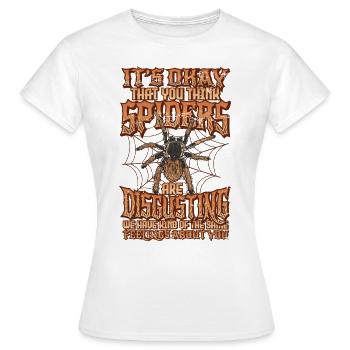 Les araignées ne sont pas dégoûtantes - Spider Lover - T-shirt Femme - blanc - Devant - AI Model Female 172 dark (172cm)
