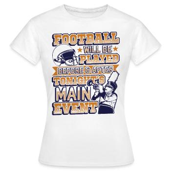 Main Event du spectacle de la mi-temps de football - T-shirt Femme - blanc - Devant - AI Model Female 172 dark (172cm)