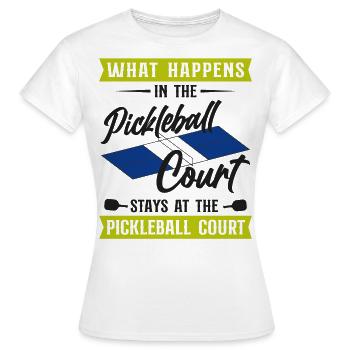 Pickleball Ce qui se passe au - T-shirt Femme - blanc - Devant - AI Model Female 172 dark (172cm)