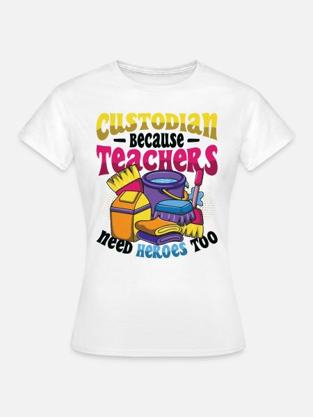 Hausmeister Weil Auch Lehrer Helden Brauchen - Frauen T-Shirt - Weiß