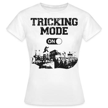 Parkour Free Running Traceur - T-shirt Femme - blanc - Devant - AI Model Female 172 dark (172cm)
