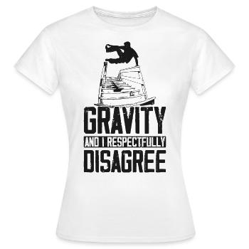Parkour Free Running Traceur - T-shirt Femme - blanc - Devant - AI Model Female 172 dark (172cm)