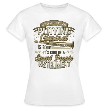 Clarinet playing clarinet - Women's T-Shirt - white - Front - AI Model Female 172 dark (172cm)