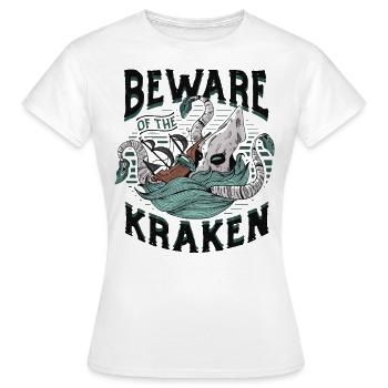 Hüte Dich Vor Dem Kraken - Frauen T-Shirt - Weiß - Vorne - AI Model Female 172 dark (172cm)