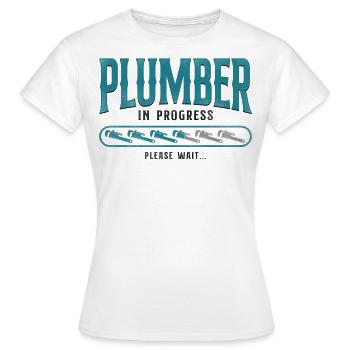 Plombier Plombier Plombier Vintage Plombier - T-shirt Femme - blanc - Devant - AI Model Female 172 dark (172cm)