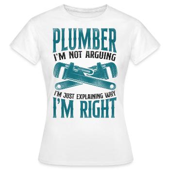 Plombier Plombier Plombier Vintage Plombier - T-shirt Femme - blanc - Devant - AI Model Female 172 dark (172cm)