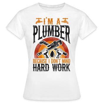 Plombier de plomberie vintage Je suis un - T-shirt Femme - blanc - Devant - AI Model Female 172 dark (172cm)