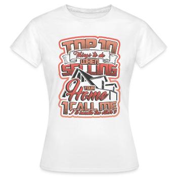 What to do if you sell your home - Women's T-Shirt - white - Front - AI Model Female 172 dark (172cm)