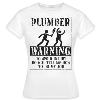 Plombier Plombier Plombier Vintage Plombier - T-shirt Femme - blanc - Devant - AI Model Female 172 dark (172cm)