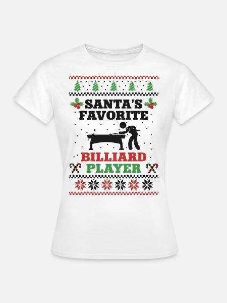 Billiards Pool Player Ball - Frauen T-Shirt - Weiß