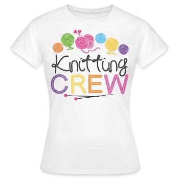 Tricot Tricot Tricot Équipe de tricot - T-shirt Femme - blanc - Devant - AI Model Female 172 dark (172cm)
