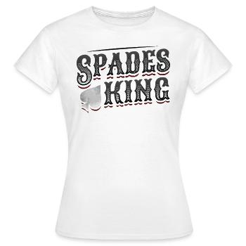 Roi de pique, cartes de pique - T-shirt Femme - blanc - Devant - AI Model Female 172 dark (172cm)