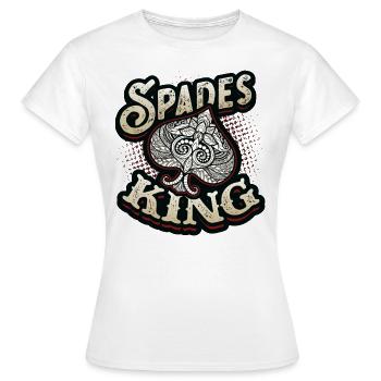 Roi de pique, cartes de pique - T-shirt Femme - blanc - Devant - AI Model Female 172 dark (172cm)