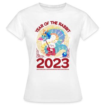 Chinesisches Neujahr, Drachentanz 2023 - Frauen T-Shirt - Weiß - Vorne - AI Model Female 172 dark (172cm)