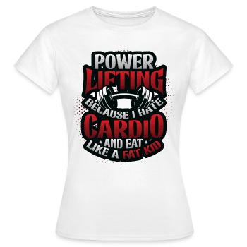 Funny Power Lifting Gewichtheben - Frauen T-Shirt - Weiß - Vorne - AI Model Female 172 dark (172cm)