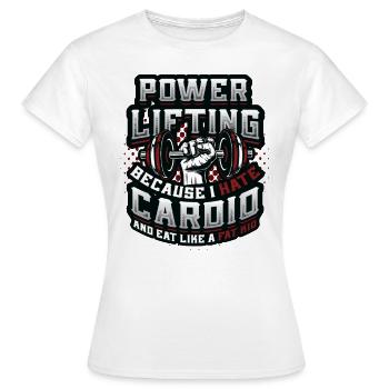 Funny Power Lifting Gewichtheben - Frauen T-Shirt - Weiß - Vorne - AI Model Female 172 dark (172cm)