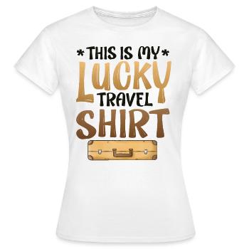 Peur de prendre l’avion, de voyager, de prendre l’avion, de prendre l’avion - T-shirt Femme - blanc - Devant - AI Model Female 172 dark (172cm)
