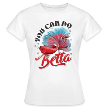 Détention de poisson betta - T-shirt Femme - blanc - Devant - AI Model Female 172 dark (172cm)