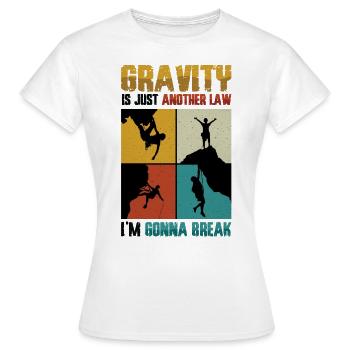 Bloc anti-gravité, escalade - T-shirt Femme - blanc - Devant - AI Model Female 172 dark (172cm)