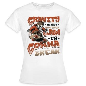 Skateboard Halfpipe, Tricks, Skateboarding - T-shirt Femme - blanc - Devant - AI Model Female 172 dark (172cm)