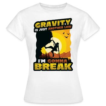 Bloc anti-gravité, escalade - T-shirt Femme - blanc - Devant - AI Model Female 172 dark (172cm)