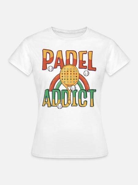 Accro au padel, Tennis de padel - T-shirt Femme - blanc
